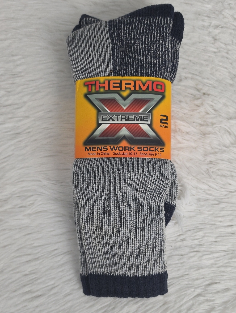 Thermo Extreme Men's Work Socks 2 Pack, Shoe Size 9-12 US, NEW